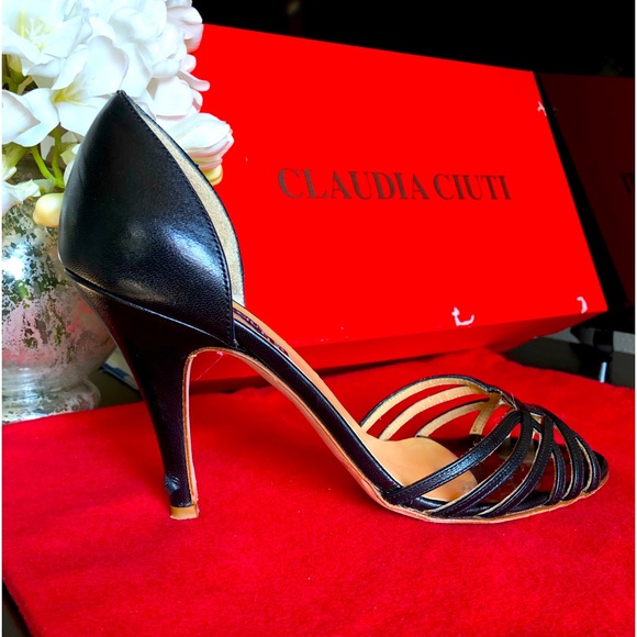 Gently used Claudia Ciuti 7.5 peeptoe heels - Picture 1 of 12